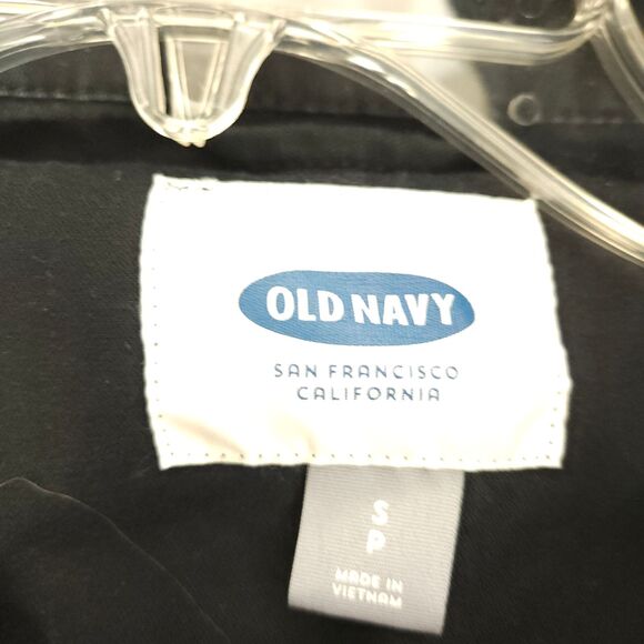 Old Navy Women Small Navy Blue Full Zip Cotton Mock Neck Utility Field Jacket - Picture 3 of 9